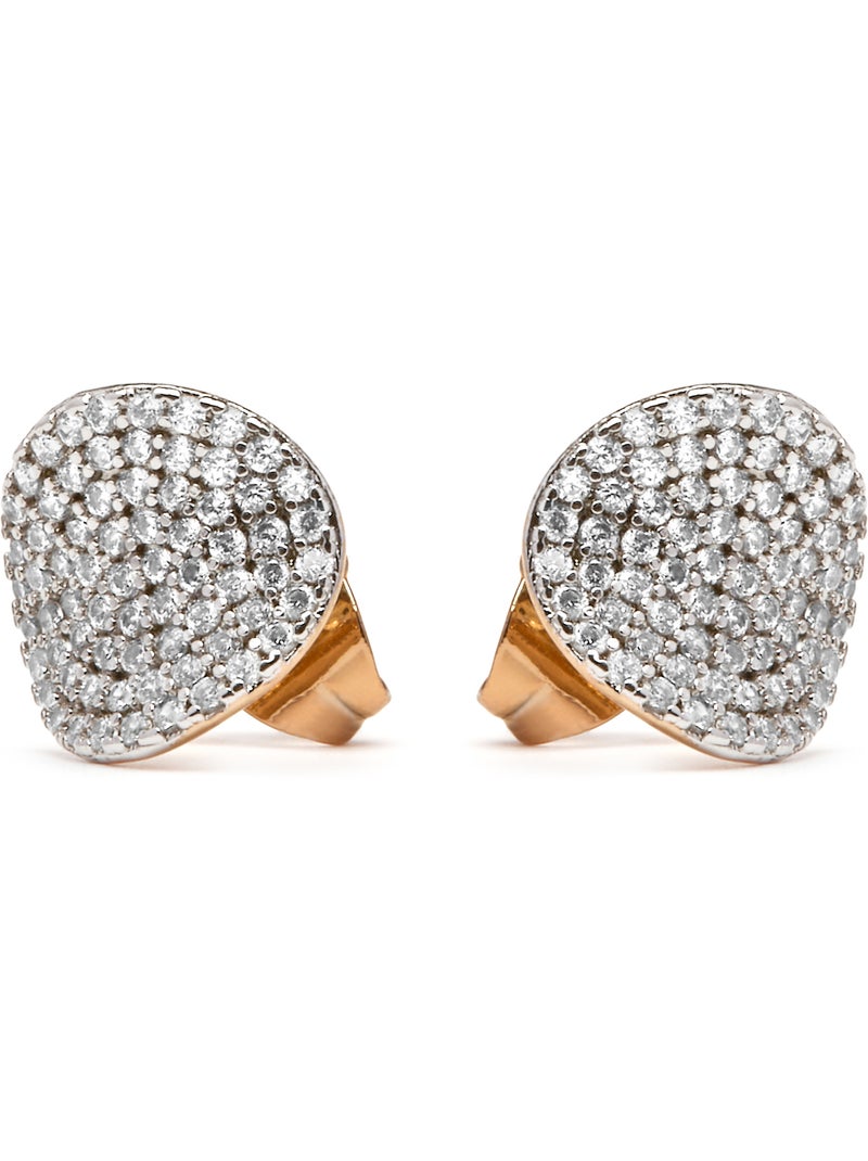 Boucles d'oreilles Luxenter finition argentée et zircon brillant - Gilmet Blanc - Kiabi