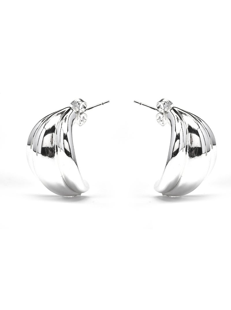 Boucles d'oreilles Luxenter finition rhodium - Macchi Gris - Kiabi