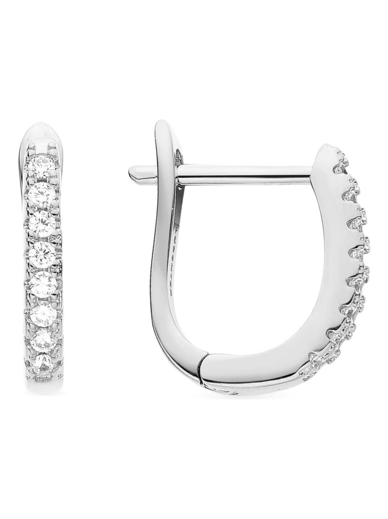 Boucles d'oreilles Luxenter Gotak Zirconia Argent - Kiabi