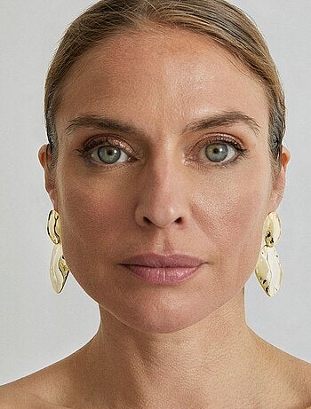 Boucles d'oreilles Luxenter Hamada finition or jaune 18 cts