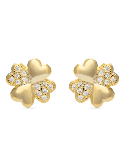Boucles d'oreilles Luxenter Hatua Argent, or jaune et cz - Kiabi