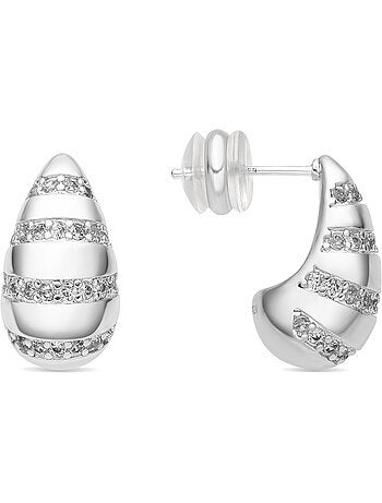 Boucles d'oreilles Luxenter Imaspa finition argentée