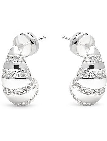 Boucles d'oreilles Luxenter Imaspa finition argentée