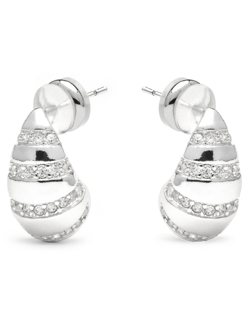 Boucles d'oreilles Luxenter Imaspa finition argentée Blanc - Kiabi