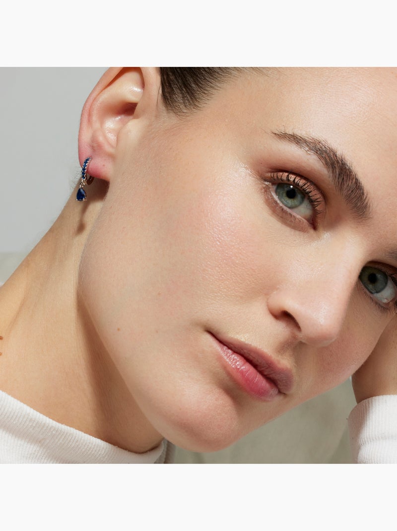 Boucles d'oreilles Luxenter Intheon en argent 925 Bleu - Kiabi