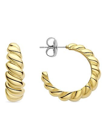 Boucles d'oreilles Luxenter Intia en plaqué or jaune 18K