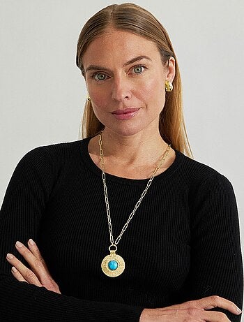 Boucles d'oreilles Luxenter Kevda en or jaune 18 carats