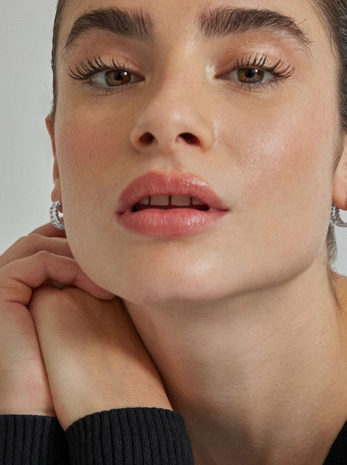 Boucles d'oreilles Luxenter Kildom avec zircon brillant plaqué rhodium - Kiabi