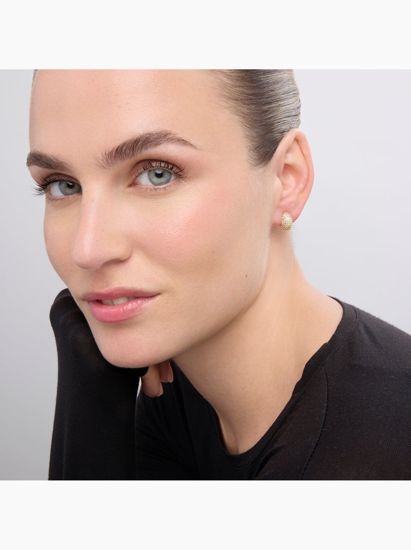 Boucles d'oreilles Luxenter Kincon et plaqué or 18k Blanc - Kiabi