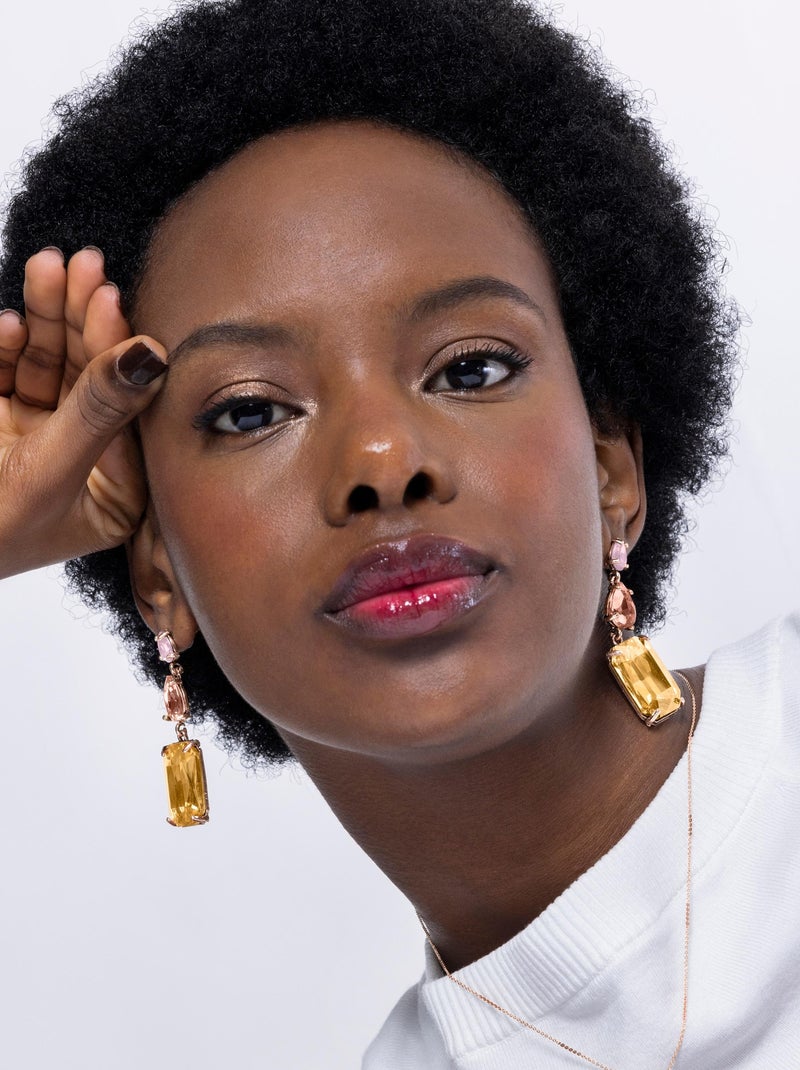 Boucles d'oreilles Luxenter Kiop et plaqué or 18k Multicolore - Kiabi