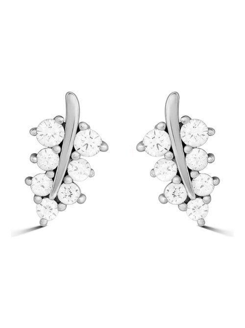 Boucles d'oreilles Luxenter kuenia en argent 925 et zircon brillant avec finition rhodiée - Kiabi
