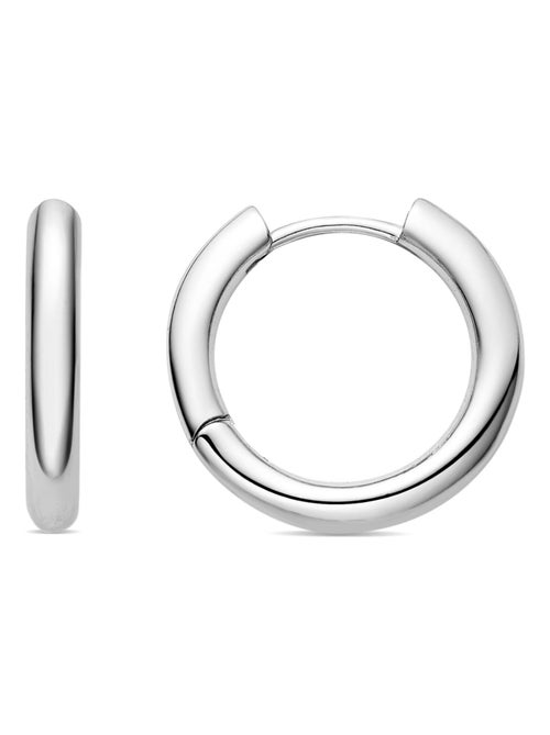 Boucles d'oreilles Luxenter Kuye avec zircons brillants plaqués rhodium - Kiabi