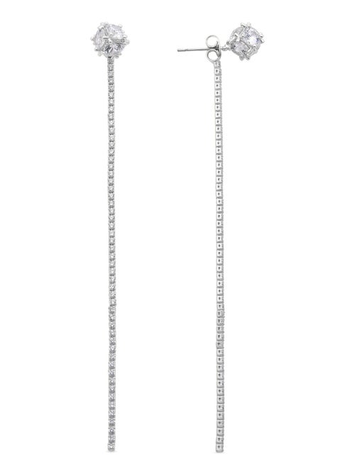 Boucles d'oreilles Luxenter Kyur avec zircons brillants plaqués rhodium - Kiabi
