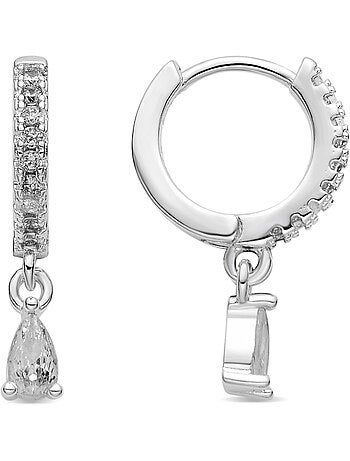 Boucles d'oreilles Luxenter Laade finition argentée