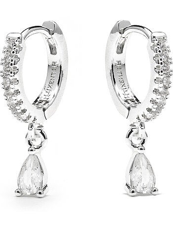 Boucles d'oreilles Luxenter Laade finition argentée