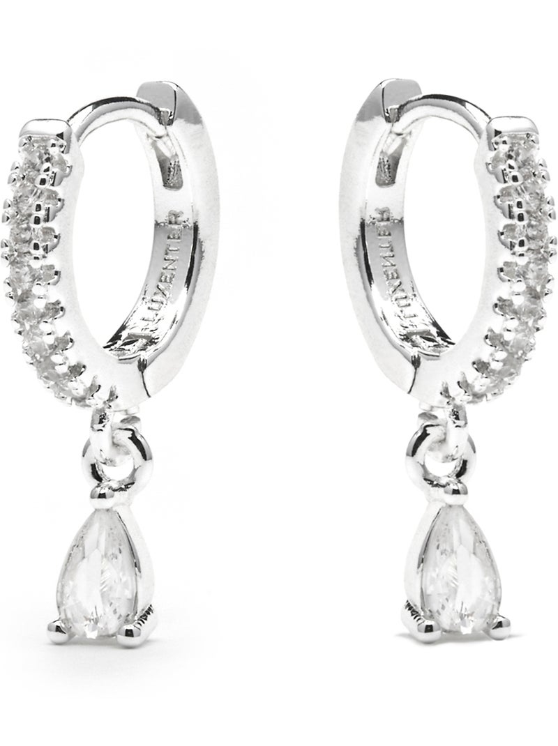 Boucles d'oreilles Luxenter Laade finition argentée Blanc - Kiabi