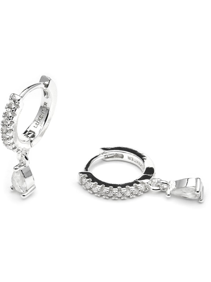 Boucles d'oreilles Luxenter Laade finition argentée Blanc - Kiabi