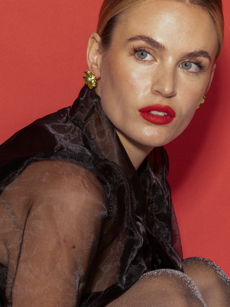 Boucles d'oreilles Luxenter Leod plaqué or 18 carats Blanc - Kiabi