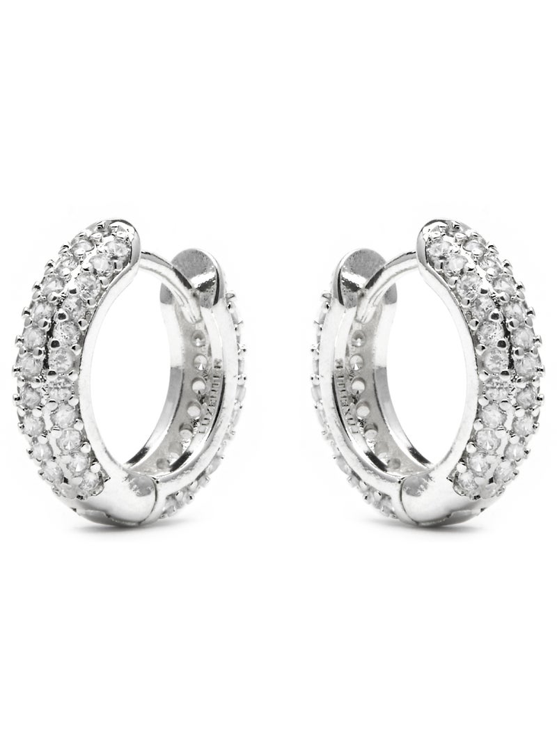 Boucles d'oreilles Luxenter Lesrat en argent Blanc - Kiabi