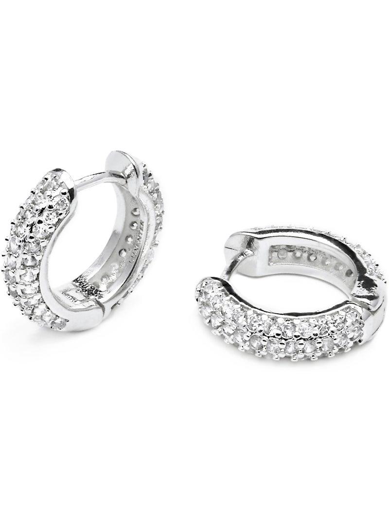 Boucles d'oreilles Luxenter Lesrat en argent Blanc - Kiabi