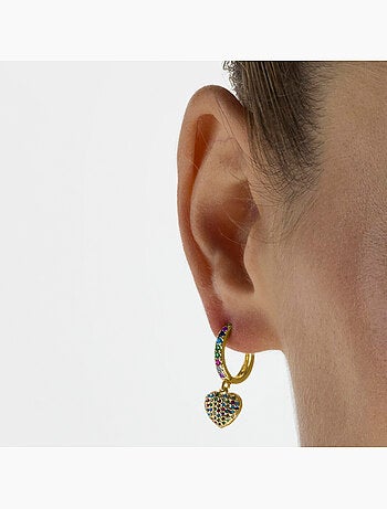 Boucles d'oreilles Luxenter Lethrax et plaqué or 18k