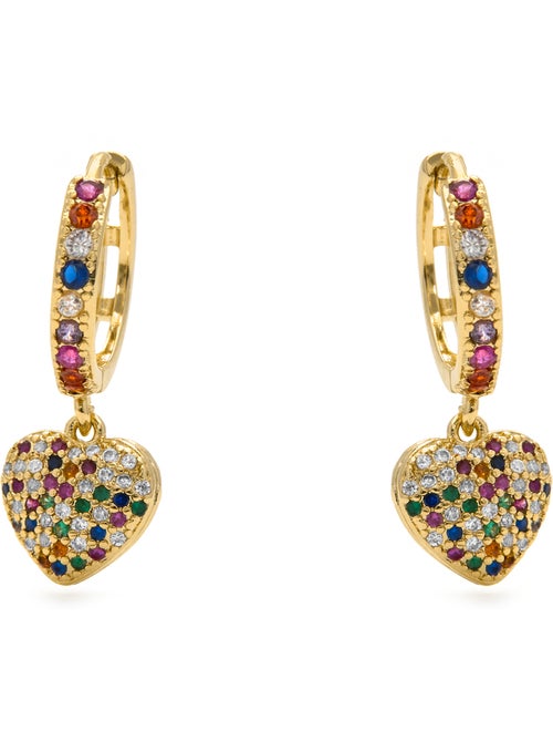 Boucles d'oreilles Luxenter Lethrax et plaqué or 18k - Kiabi
