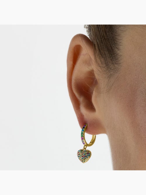 Boucles d'oreilles Luxenter Lethrax et plaqué or 18k - Kiabi