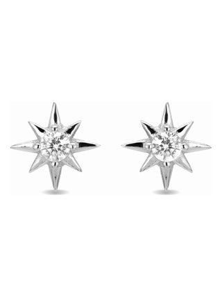 Boucles d'oreilles Luxenter lialt en argent 925 et zircon brillant avec finition rhodiée