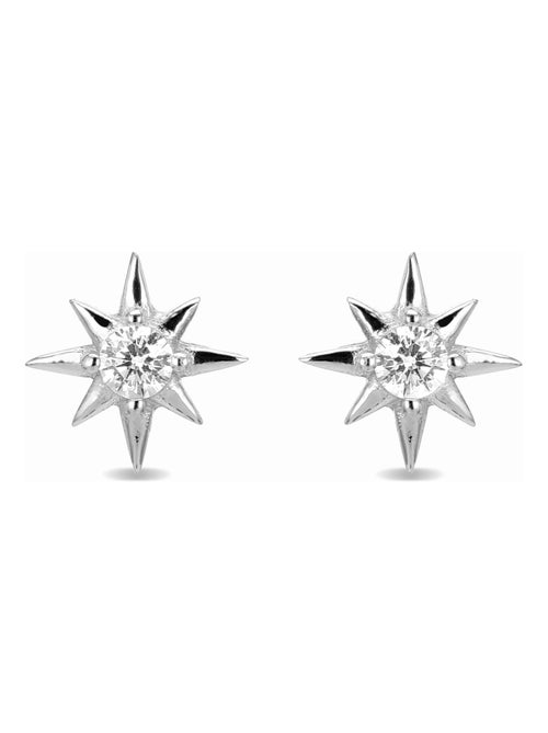 Boucles d'oreilles Luxenter lialt en argent 925 et zircon brillant avec finition rhodiée - Kiabi