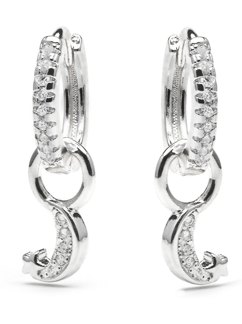 Boucles d'oreilles Luxenter Lingma en argent Blanc - Kiabi