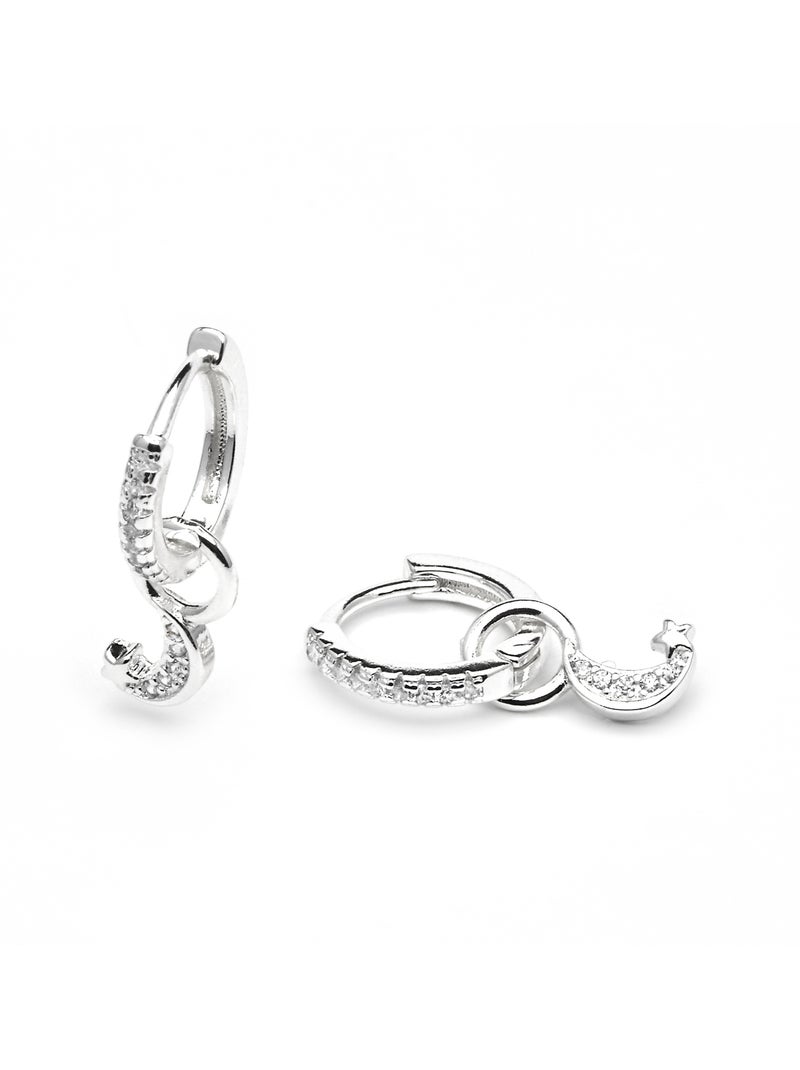 Boucles d'oreilles Luxenter Lingma en argent Blanc - Kiabi