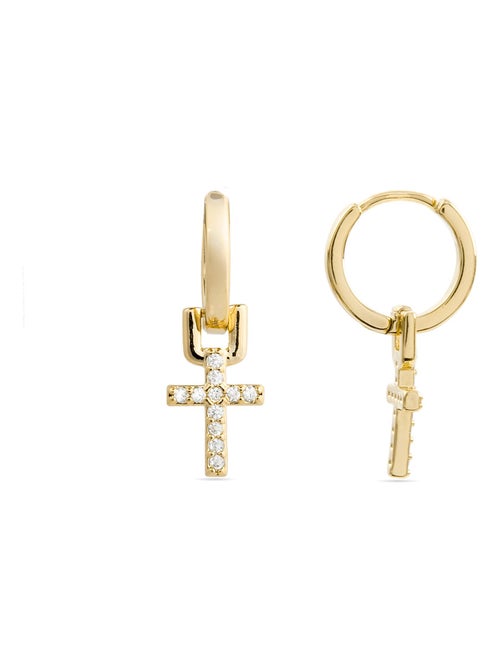 Boucles d'oreilles Luxenter Lizel finies en or 18k - Kiabi