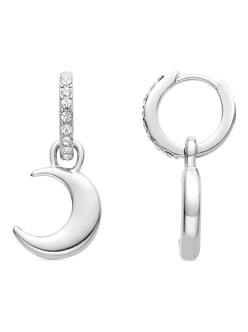 Boucles d'oreilles Luxenter Luna rhodiées Argent - Kiabi
