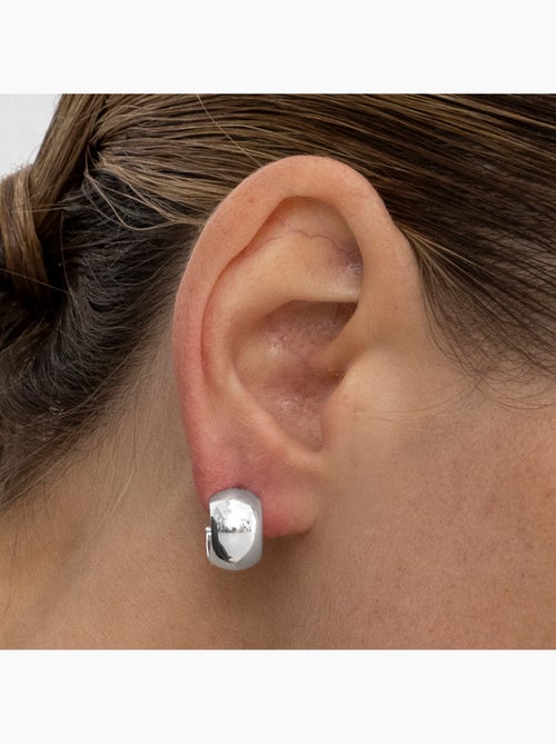 Boucles d'oreilles Luxenter Metha finition argentée - Kiabi
