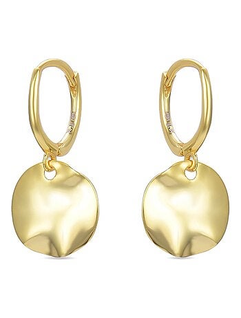 Boucles d'oreilles Luxenter Midnak en argent 925 et or jaune 18 carats