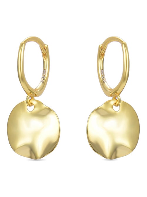 Boucles d'oreilles Luxenter Midnak en argent 925 et or jaune 18 carats - Kiabi