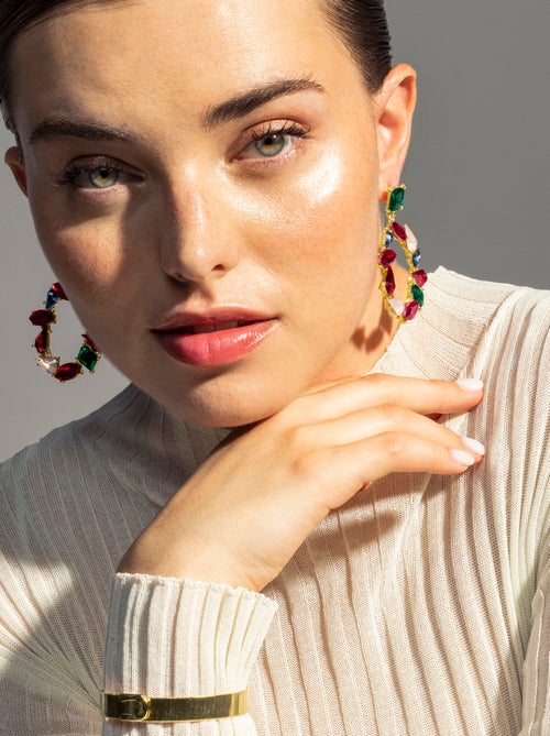 Boucles d'oreilles Luxenter Moken et plaqué or 18k - Kiabi