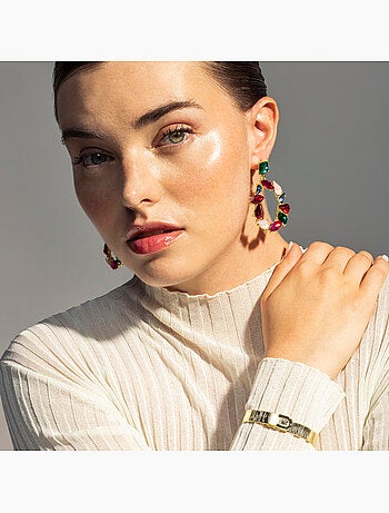 Boucles d'oreilles Luxenter Moken plaqué or 18k