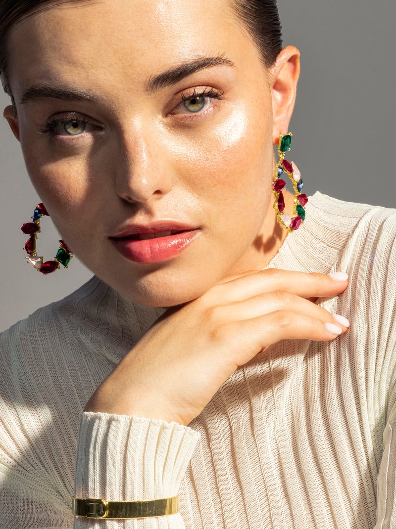 Boucles d'oreilles Luxenter Moken plaqué or 18k Blanc - Kiabi