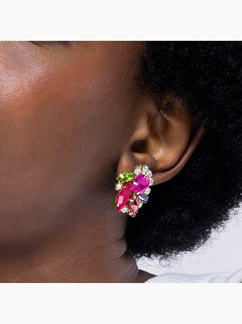 Boucles d'oreilles Luxenter Mutaj et plaqué or 18k Violet - Kiabi