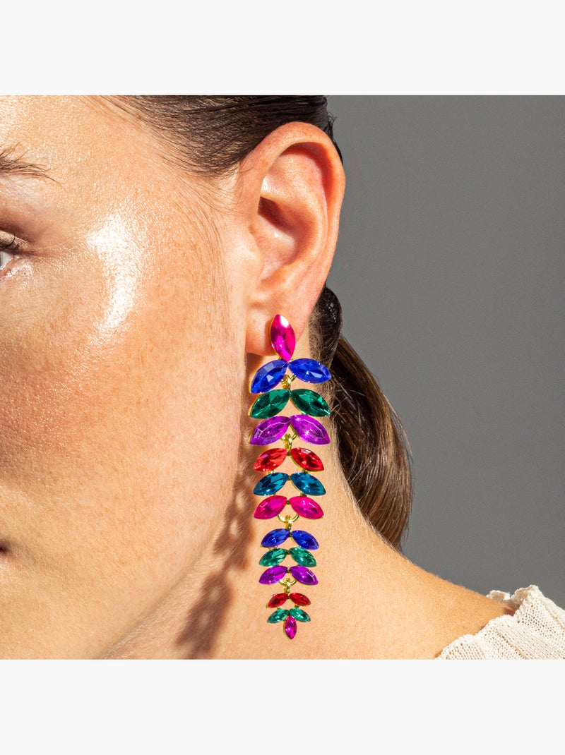 Boucles d'oreilles Luxenter Nex et plaqué or 18k Blanc - Kiabi