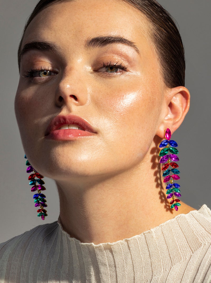 Boucles d'oreilles Luxenter Nex plaqué or 18k Blanc - Kiabi