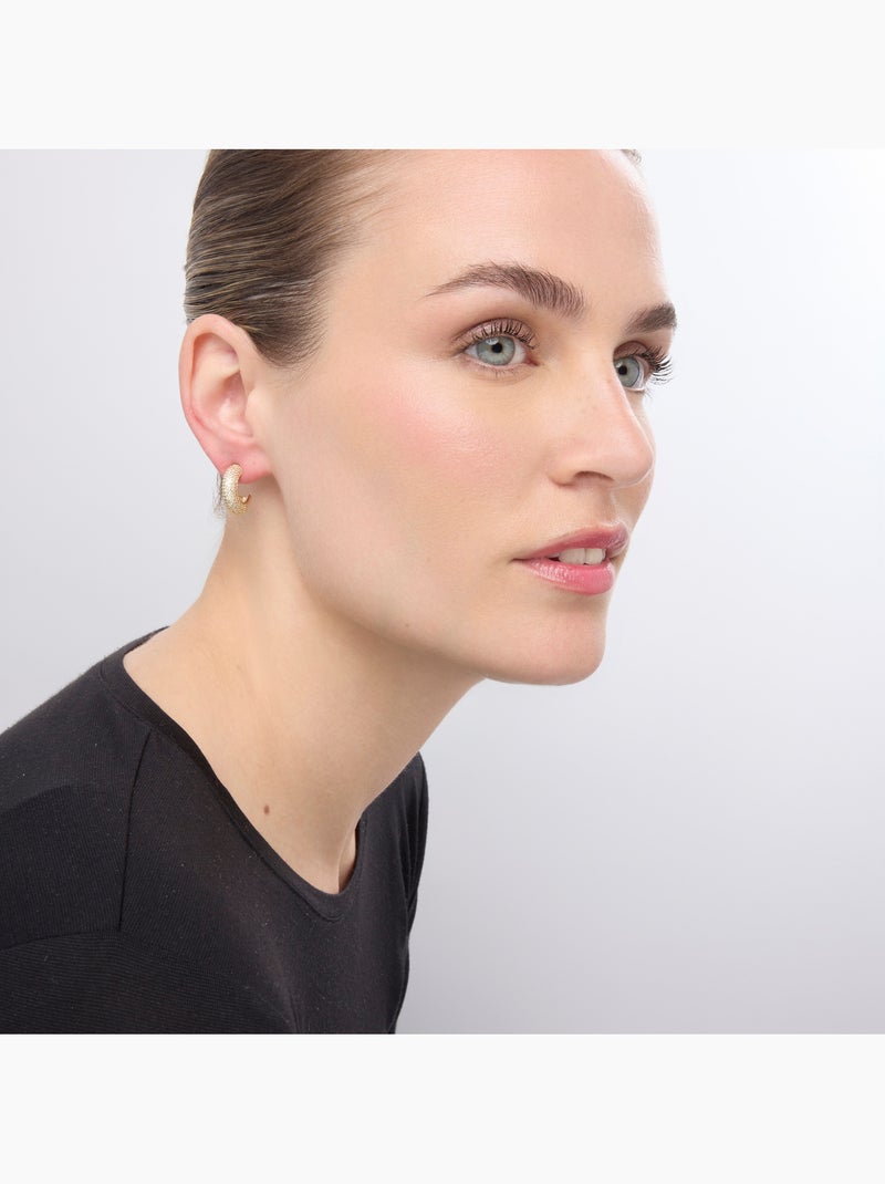 Boucles d'oreilles Luxenter Niras et plaqué or 18k Blanc - Kiabi