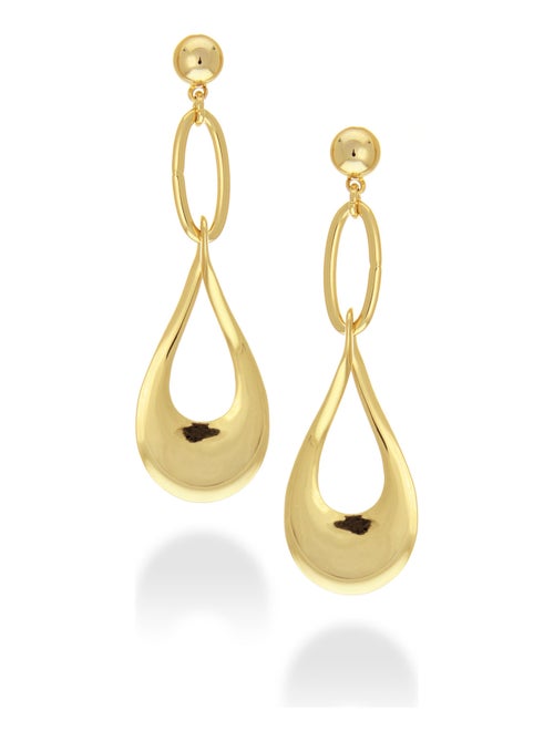 Boucles d'oreilles Luxenter Nkara en or jaune 18 carats - Kiabi