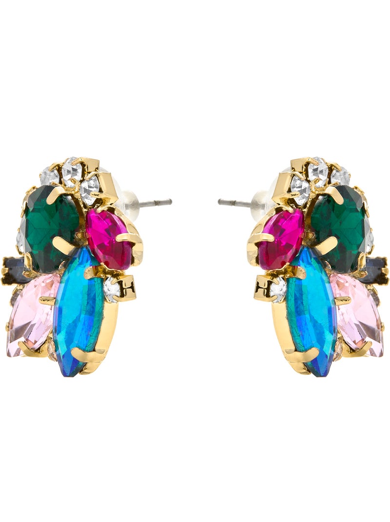 Boucles d'oreilles Luxenter Nyuva et plaqué or 18k Bleu - Kiabi