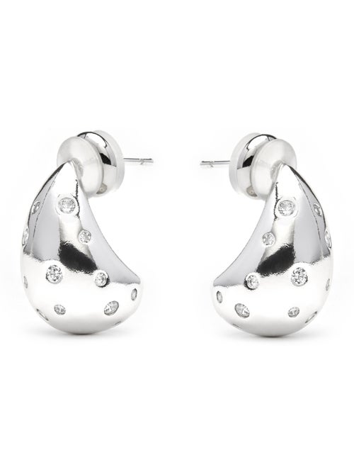 Boucles d'oreilles Luxenter Obow finition argentée - Kiabi Boucles d'oreilles Luxenter Obow finition argentée - Kiabi