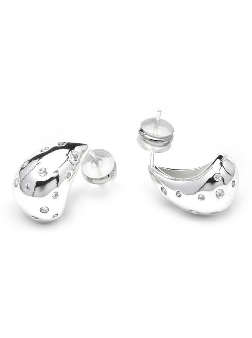 Boucles d'oreilles Luxenter Obow finition argentée - Kiabi