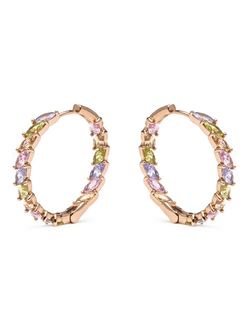 Boucles d'oreilles Luxenter Or jaune 18k et Zircon multicolore - Anroth - Kiabi Boucles d'oreilles Luxenter Or jaune 18k et Zircon multicolore - Anroth - Kiabi