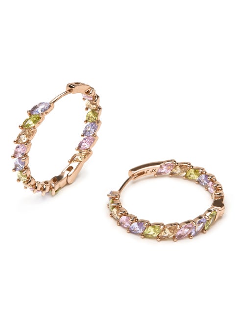Boucles d'oreilles Luxenter Or jaune 18k et Zircon multicolore - Anroth - Kiabi Boucles d'oreilles Luxenter Or jaune 18k et Zircon multicolore - Anroth - Kiabi
