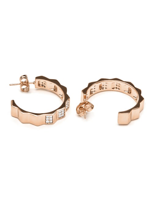 Boucles d'oreilles Luxenter Or jaune 18k et Zircone brillante - Yadio - Kiabi